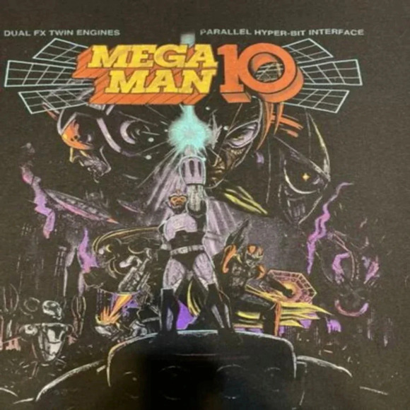 Mega Man Mega Man 10 Black Adult T-Shirt. Size XL. new no Tag - Picture 2 of 6